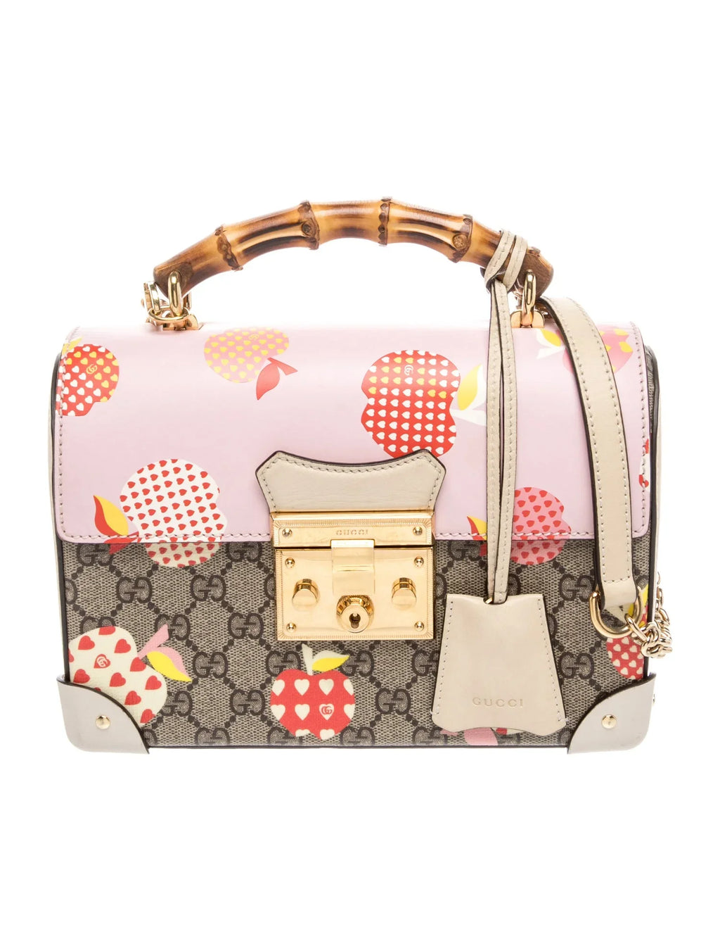 GG Supreme Les Pommes Mini GG Supreme Padlock Bag Small