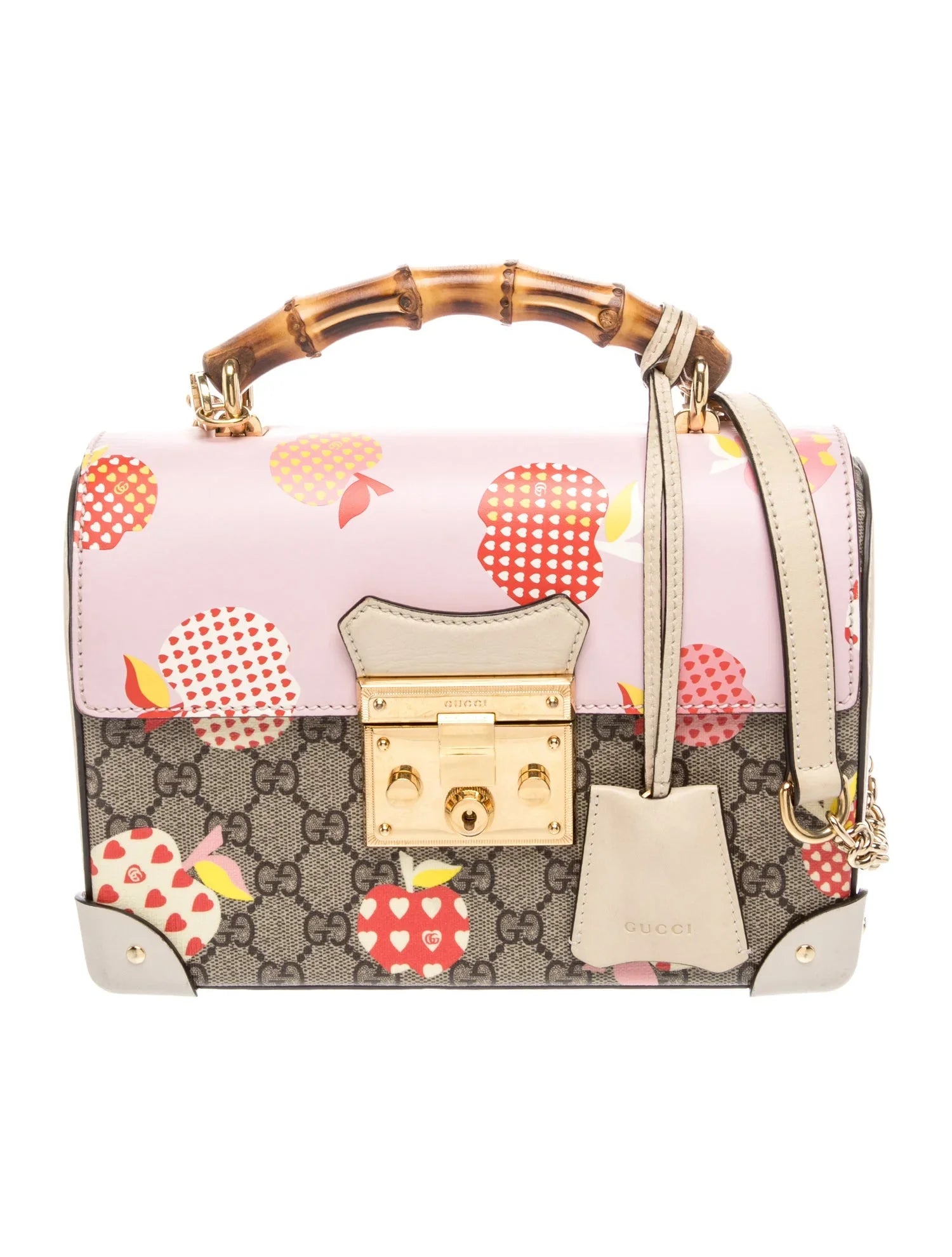 GG Supreme Les Pommes Mini GG Supreme Padlock Bag Small