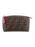 Coated Canvas Cosmetic Bag