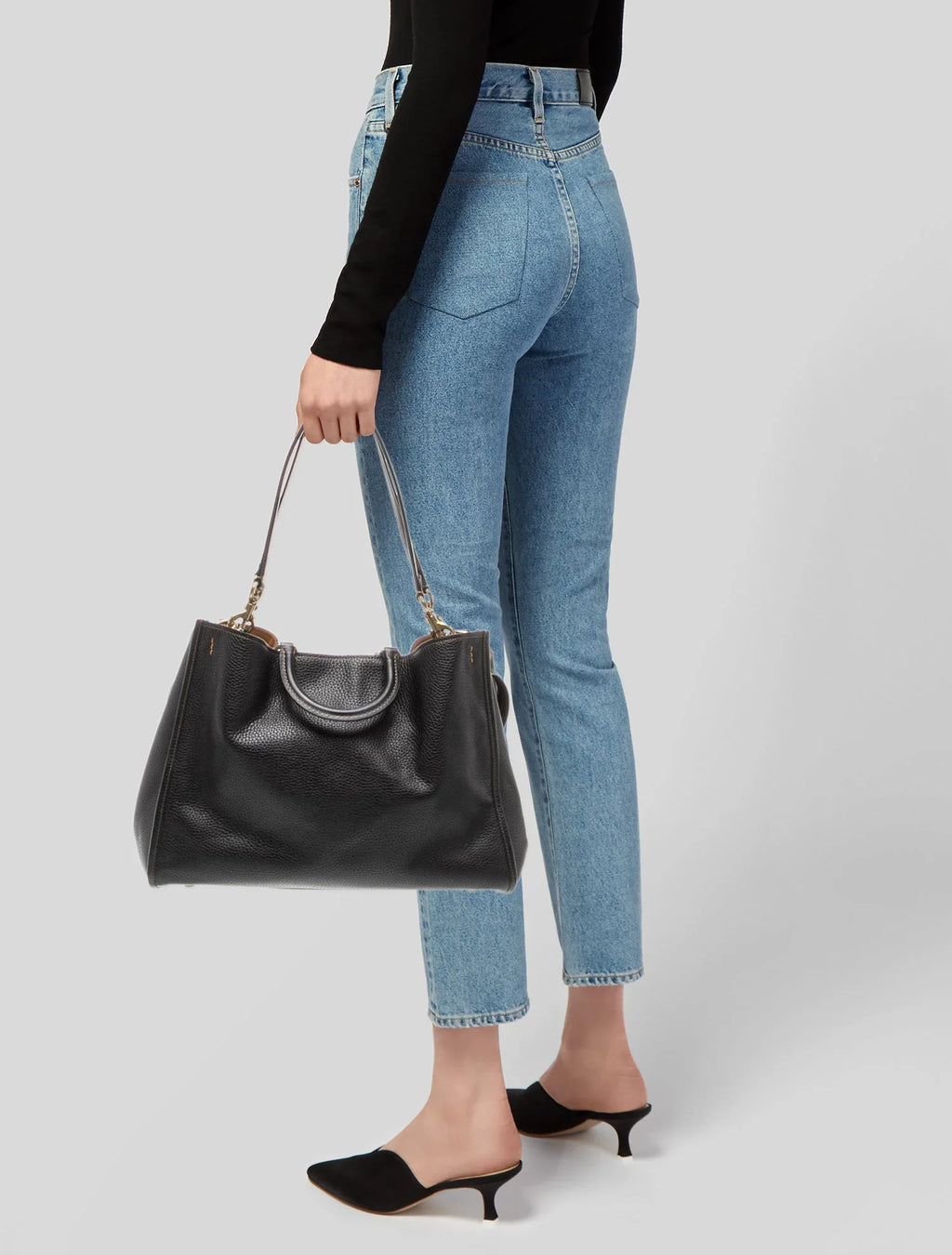 Leather Top Handle Bag