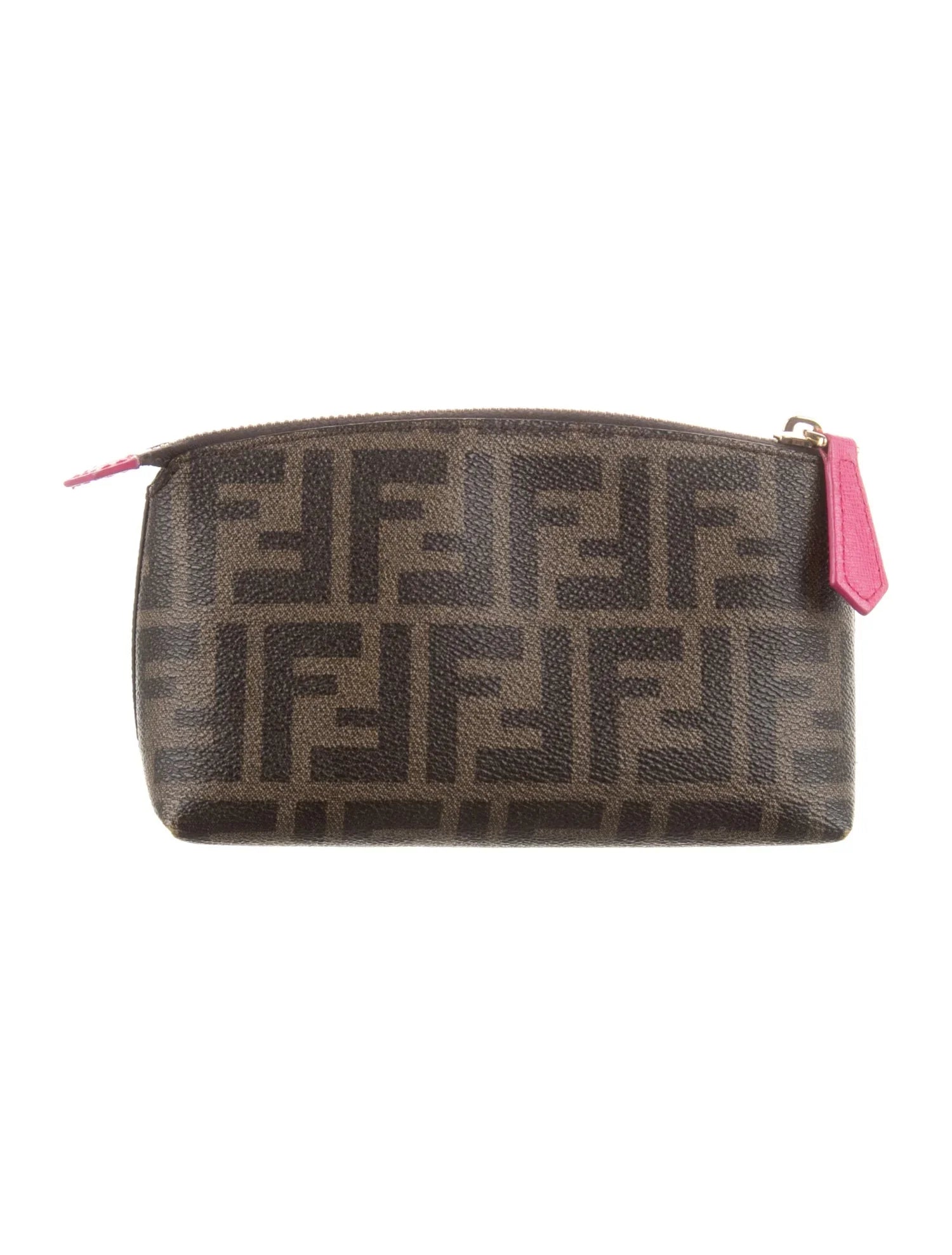 Coated Canvas Cosmetic Bag