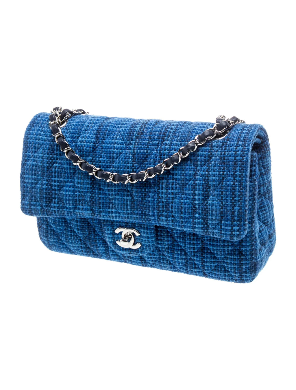 Quilted Tweed Classic Medium Double Flap Bag