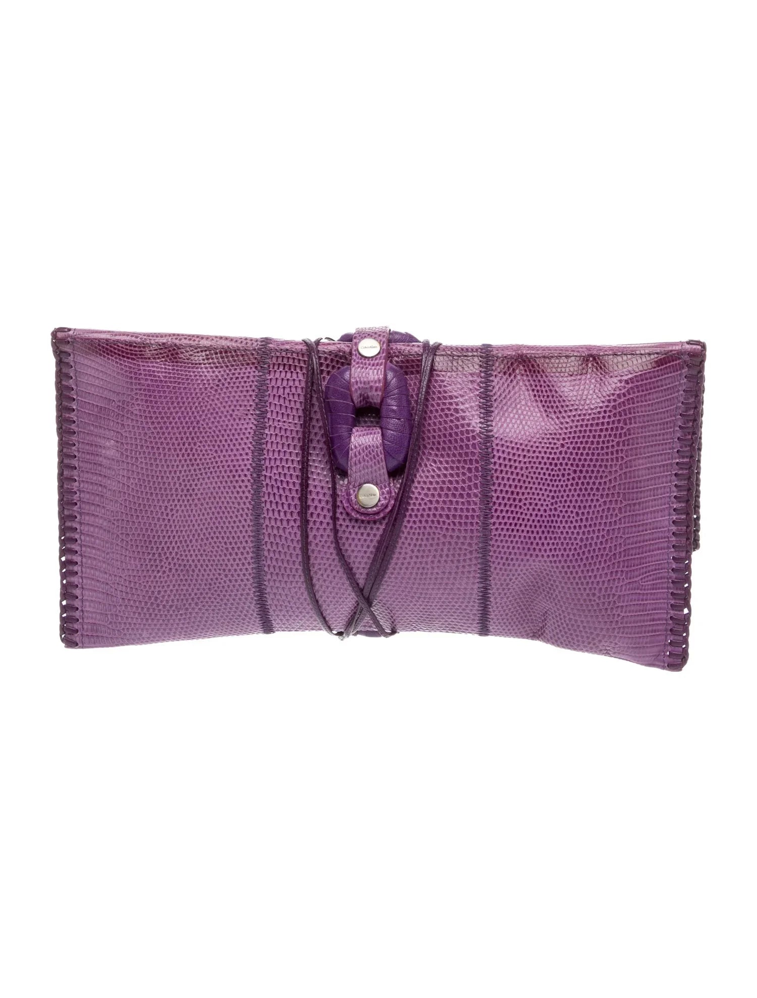 Embossed Leather Clutch